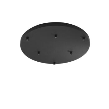 MONTATURA TONDA NERA A 6 FORI 47X4,1CM