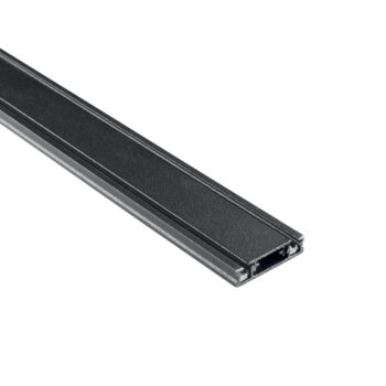 BINARIO BERNINI 48V NERO CON TAPPI INCLUSI 200X2,5X5,5CM