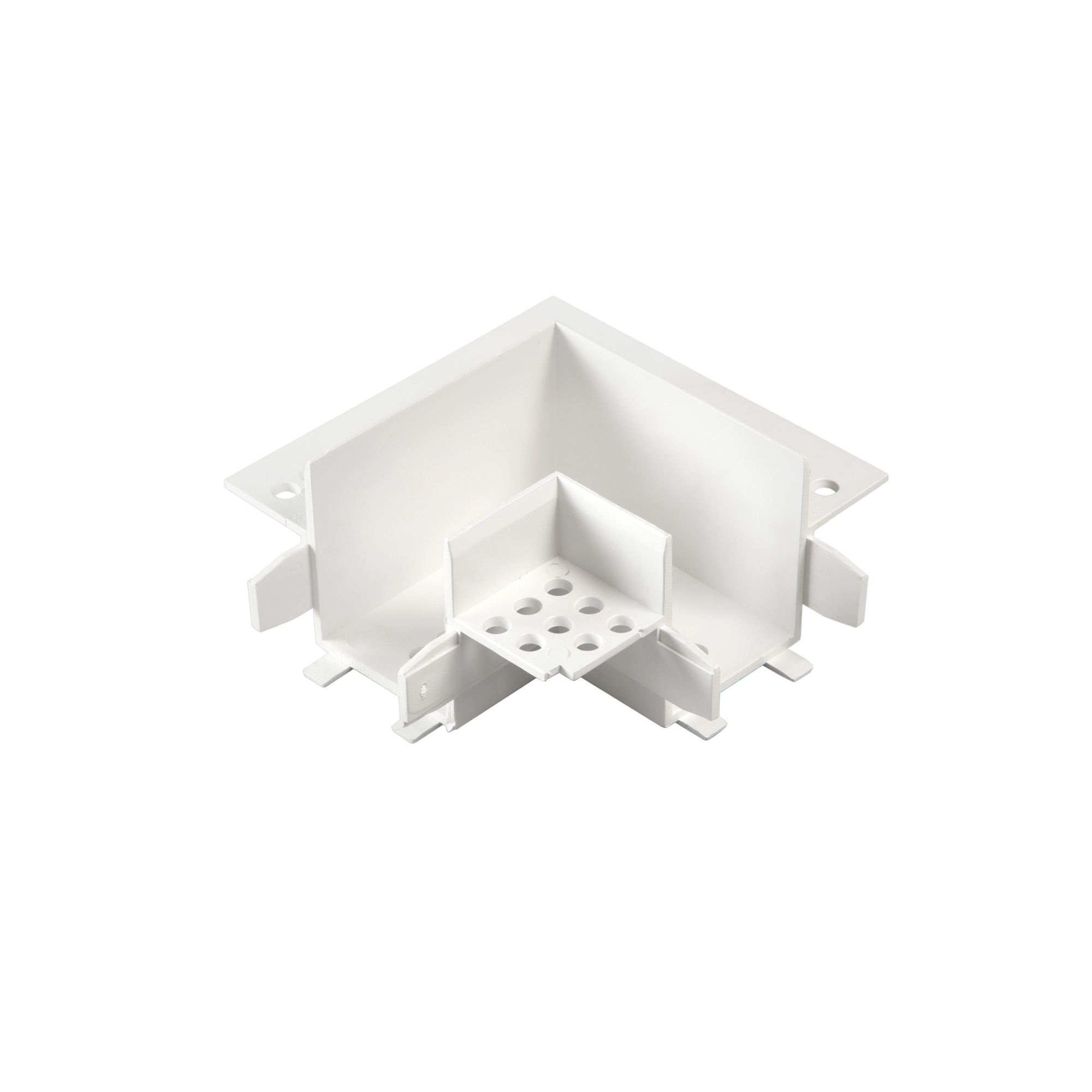 CONNETTORE ANGOLARE VERTICALE BIANCO PER ALLOGGIO CON MONTAGGIO AD INCASSO A FILO BINARIO BERNINI 6,