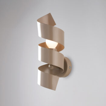 Applique in ferro laccato tortora opaco con cavo elettrico regolabile 1 luce