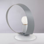 Lumetto in ferro laccato bianco e grigio 1 luce