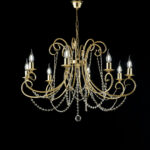Lampadario in ferro dorato 8 luci