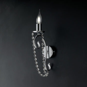 Applique in ferro cromato 1 luce