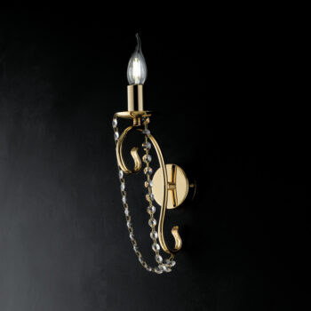 Applique in ferro dorato 1 luce