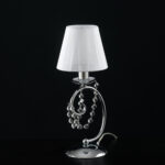 Lumetto in ferro  cromato 1 luce con paralume