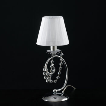 Lumetto in ferro  cromato 1 luce con paralume