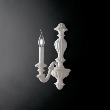 Applique in legno bianco shabby 1 luce