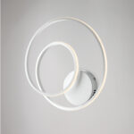 Plafoniera in metallo e alluminio bianco con led integrato CCT con telecomando