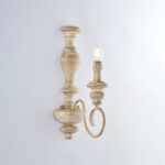 Applique in legno e ferro bianco e tortora 1 luce