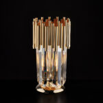 Lumetto in ferro dorato con strass 1 luce