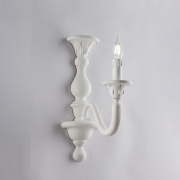 Applique in legno bianco shabby 1 luce