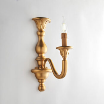 Applique in legno oro antico 1 luce