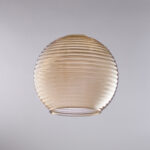 diffusore in vetro soffiato ambra con rigatura in rilievo