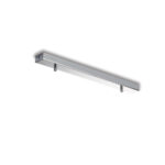 Rosone rettangolare multicavo in ferro cromo con 2 fori