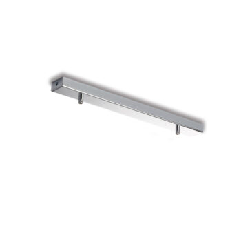 Rosone rettangolare multicavo in ferro cromo con 2 fori