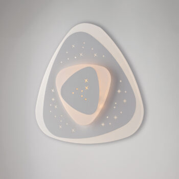 Applique in metallo bianco e acrilico con led integrato in due temperature di colore