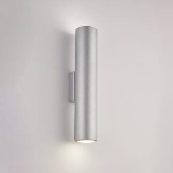 Applique in ferro laccato bianco GU10 con decorazione argento antico 2 luci