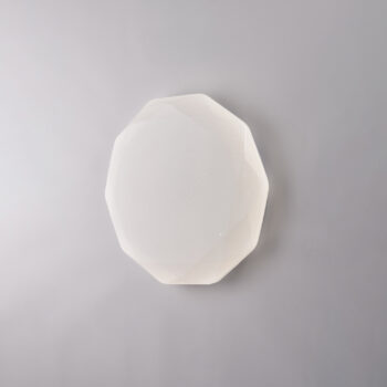 Plafoniera in acrilico bianco diametro 30 con led integrato CCT + telecomando