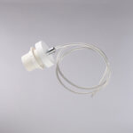 Montatura in ferro laccato bianco con cavo elettrico regolabile senza rosone