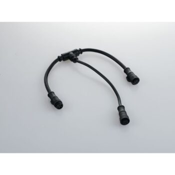 CAVO DI CONNESSIONE A T CON 1 CONNETTORE MASCHIO E 2 FEMMINE IP67 40CM + 20CM