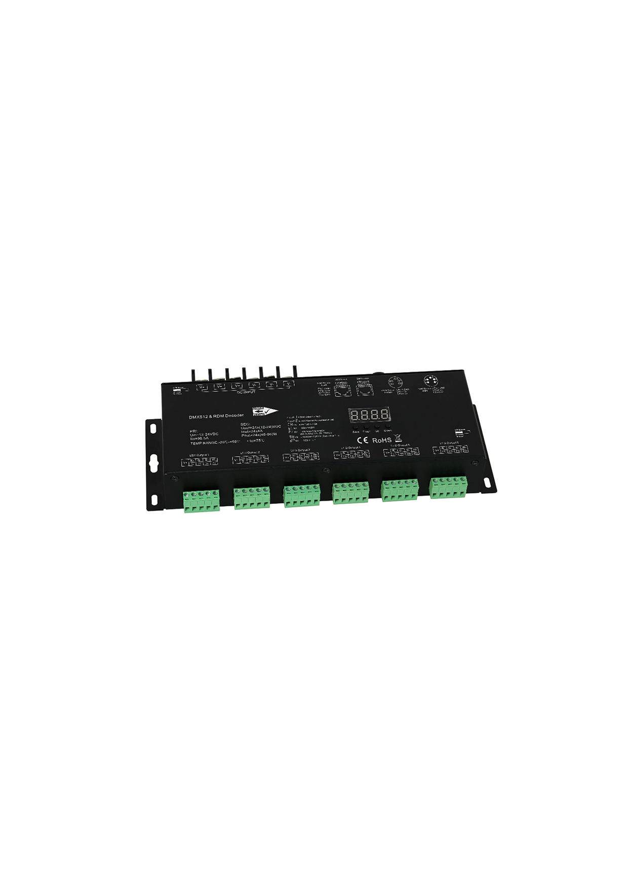 CONTROLLER DMX 24 CANALI 4A DC12/24 24X(48-96)W 24X4A 26,4X8,3X4,2CM