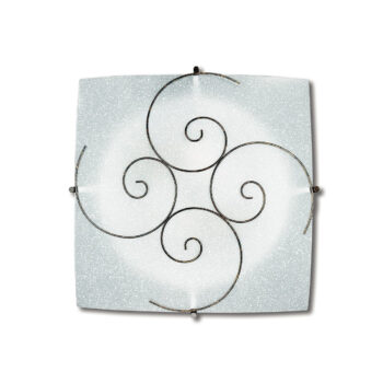 PLAFONIERA RICCIOLO BIANCA 1XE27 30X9X30CM