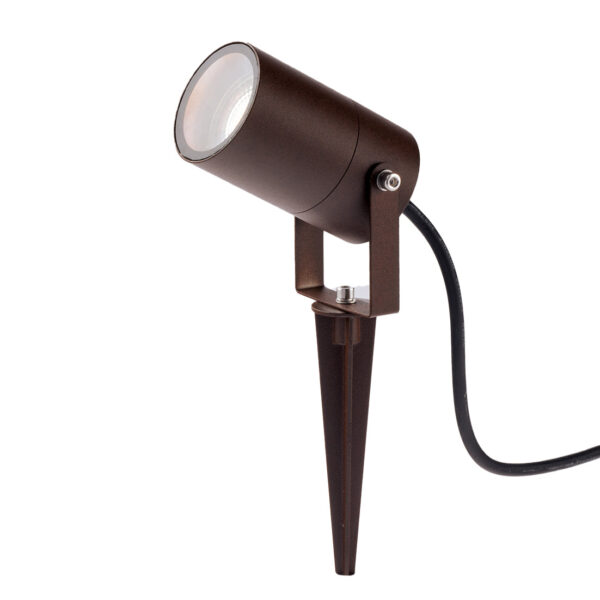 PROIETTORE AKRON CORTEN CON PICCHETTO 1XGU10 IP65 10X6CM