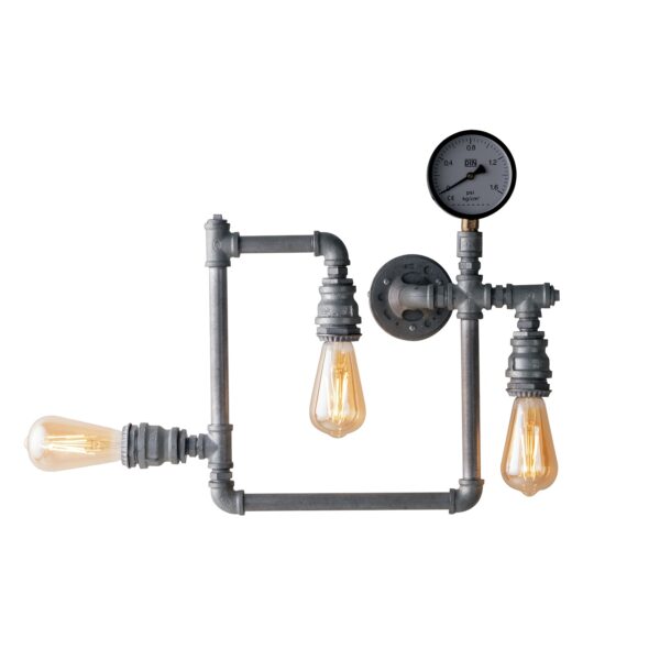 PLAFONIERA AMARCORD ZINCATA 3XE27 48X9,5X44CM