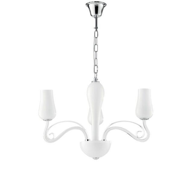 LAMPADARIO ANGEL BIANCO/CROMO 3XE14 64X115CM