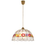 SOSPENSIONE ARAGONA MADREPERLA 1XE27 40X40X120CM