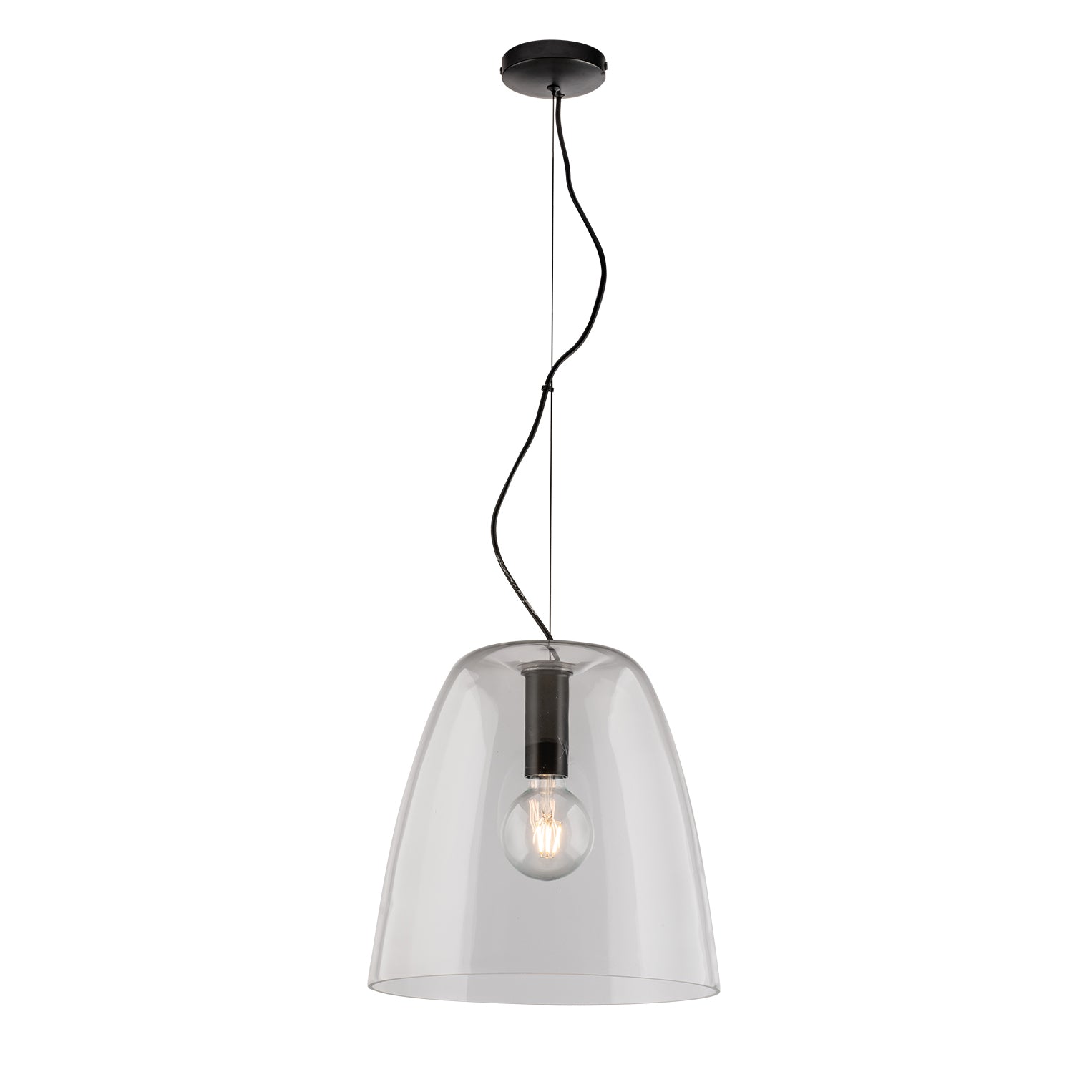 SOSPENSIONE ARES TRASPARENTE 1XE27 35X117CM