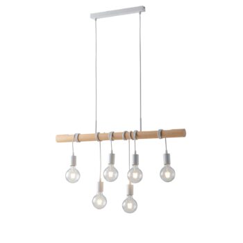 SOSPENSIONE ARIZONA LEGNO 6XE27 90X180CM
