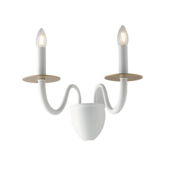 APPLIQUE ARMSTRONG BIANCA/ORO 2XE14 45X26X36CM