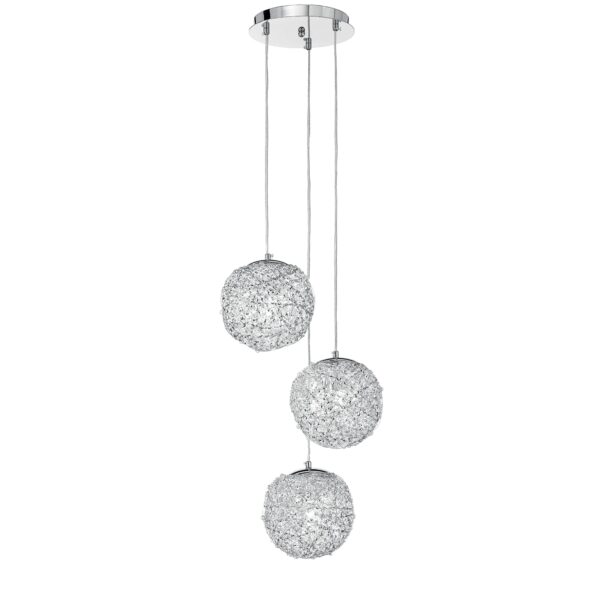 SOSPENSIONE ASTRA CROMO 3XE27 40X120CM