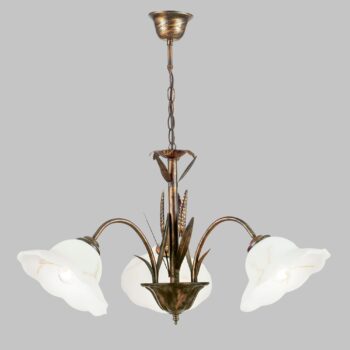 LAMPADARIO BYRON RUGGINE 3XE27 64X100CM