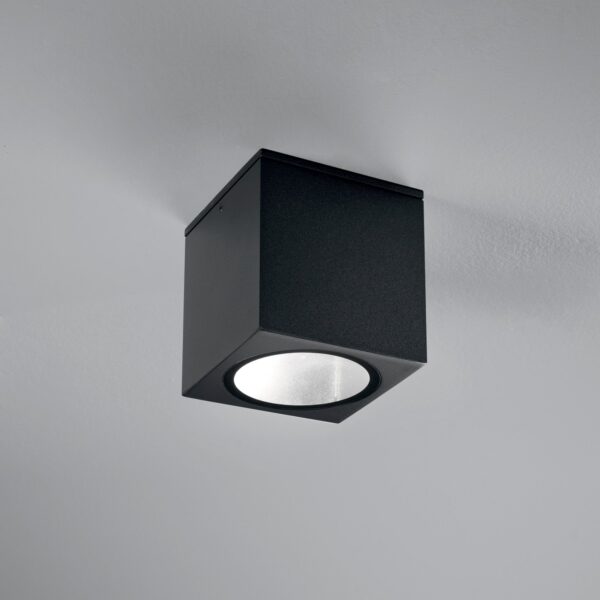 PLAFONIERA CITIZEN NERA QUADRATA 1XE27 IP54 15X15X17CM