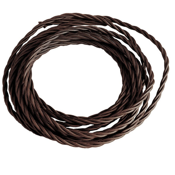 CAVO ELETTRICO CLAY IN TESSUTO MARRONE 3X1,5 2500CM