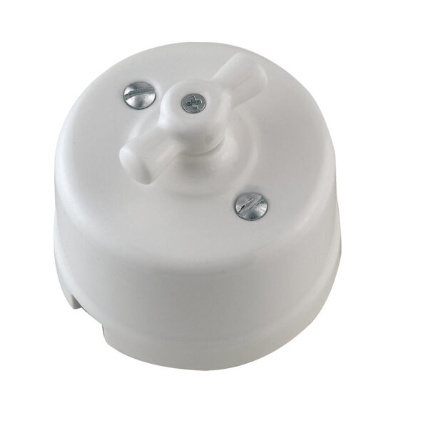 INTERRUTTORE ROTATIVO CLAY BIANCO 10A AC230V 50Hz 6,5X6CM