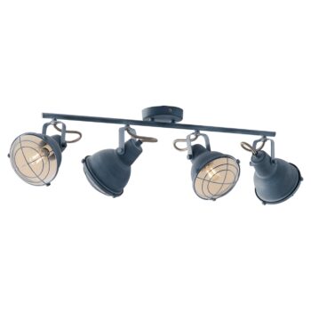 PLAFONIERA CUBA GRIGIA/BIANCO 4XE14 77,5X13X17CM