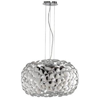 SOSPENSIONE DIONISO CROMO 3XE27 48X48X147CM