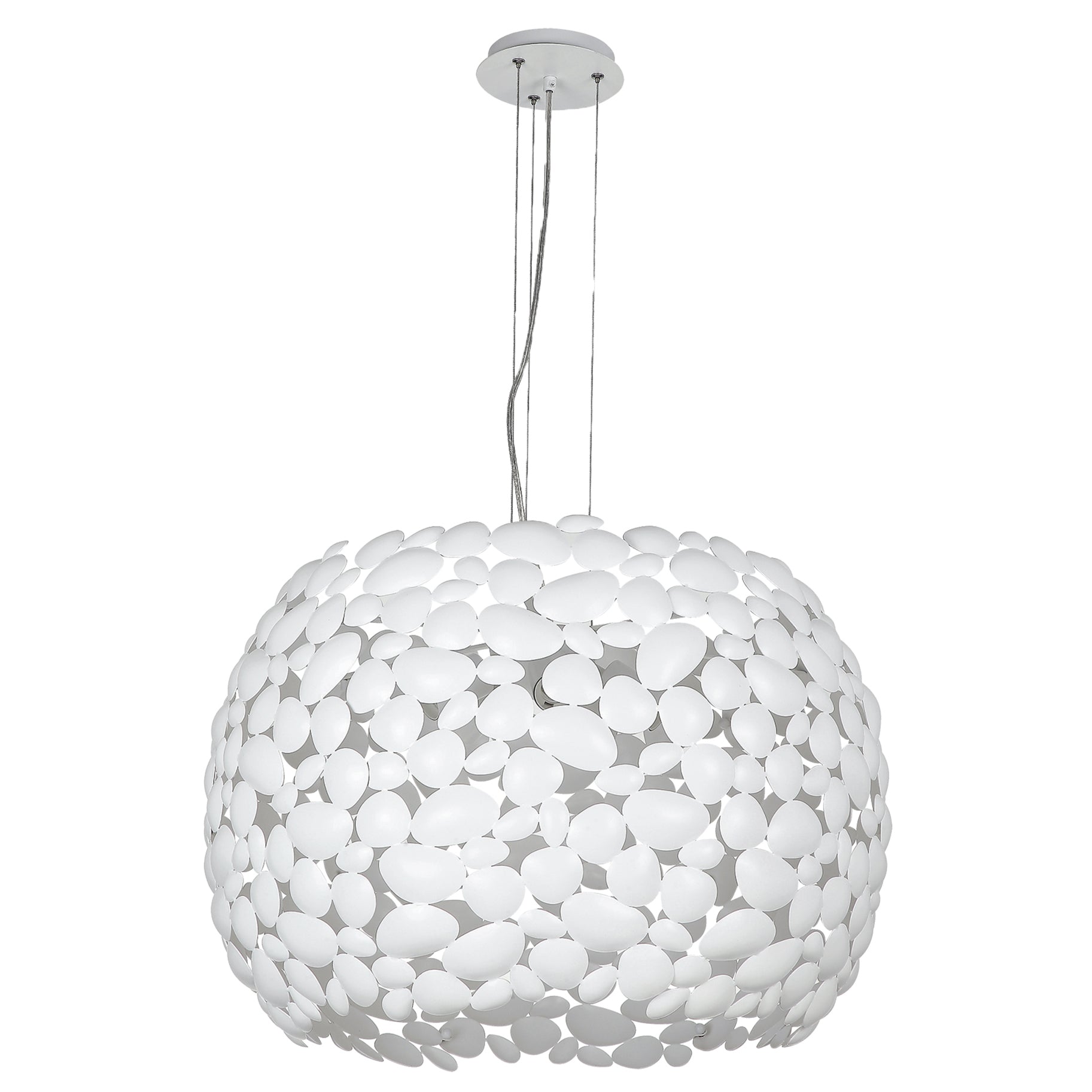 SOSPENSIONE DIONISO BIANCA 5XE27 65X65X147CM