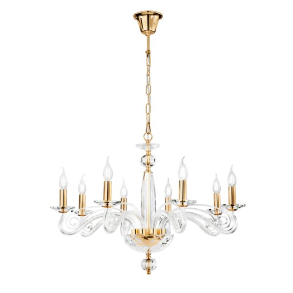 LAMPADARIO EPOQUE  ORO 8XE14 70X140CM