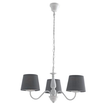 LAMPADARIO FAVOLA BIANCO/GRIGIO 3XE14 56X100CM