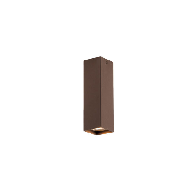 PLAFONIERA FLUKE QUADRATA CORTEN 1XGU10 6X6X20CM