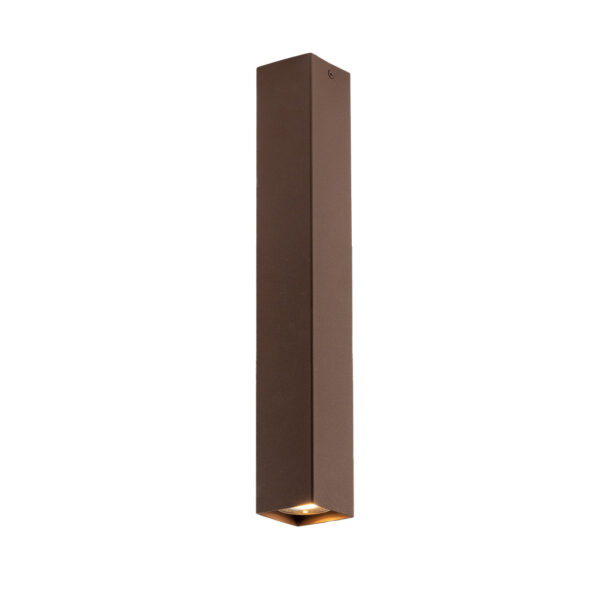 PLAFONIERA FLUKE QUADRATA CORTEN 1XGU10 6X6X40CM