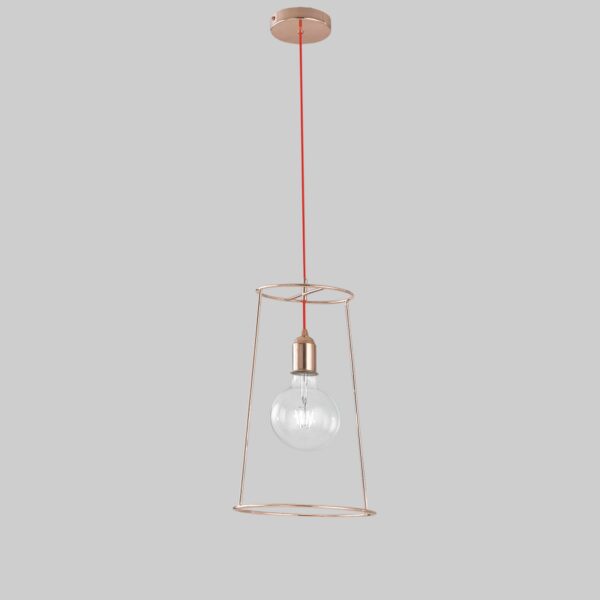 SOSPENSIONE FRIDA ORO ROSA/ROSSO 1XE27 25X120CM