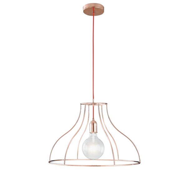 SOSPENSIONE FRIDA ORO ROSA/ROSSO 1XE27 50X50X120CM