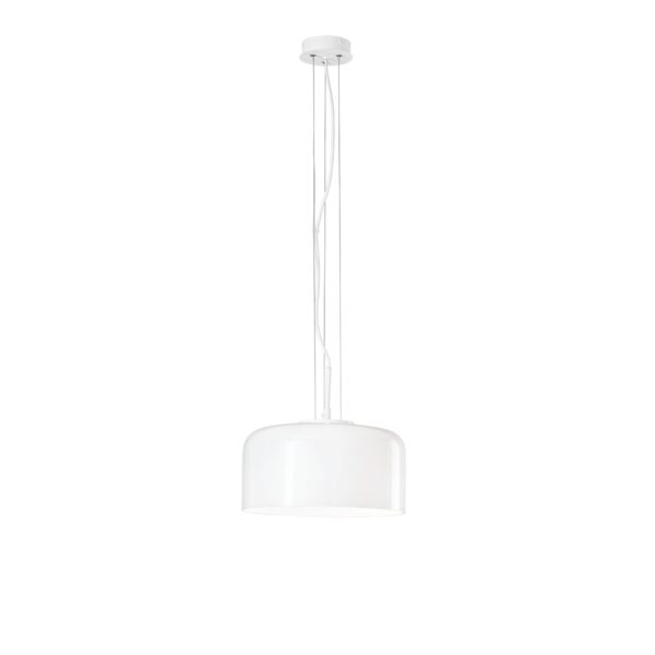 SOSPENSIONE GIBUS BIANCA 1XE27 30X30X150CM