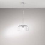 SOSPENSIONE TRASPARENTE 1XE27 30X30X150CM