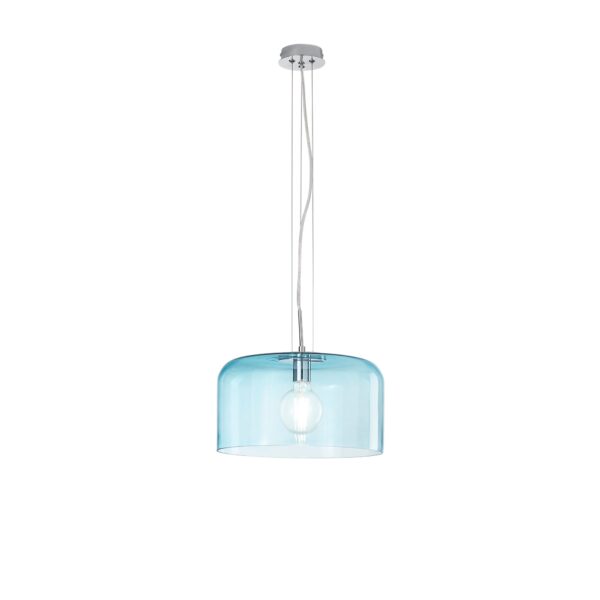 SOSPENSIONE GIBUS TURCHESE 1XE27 35X35X150CM
